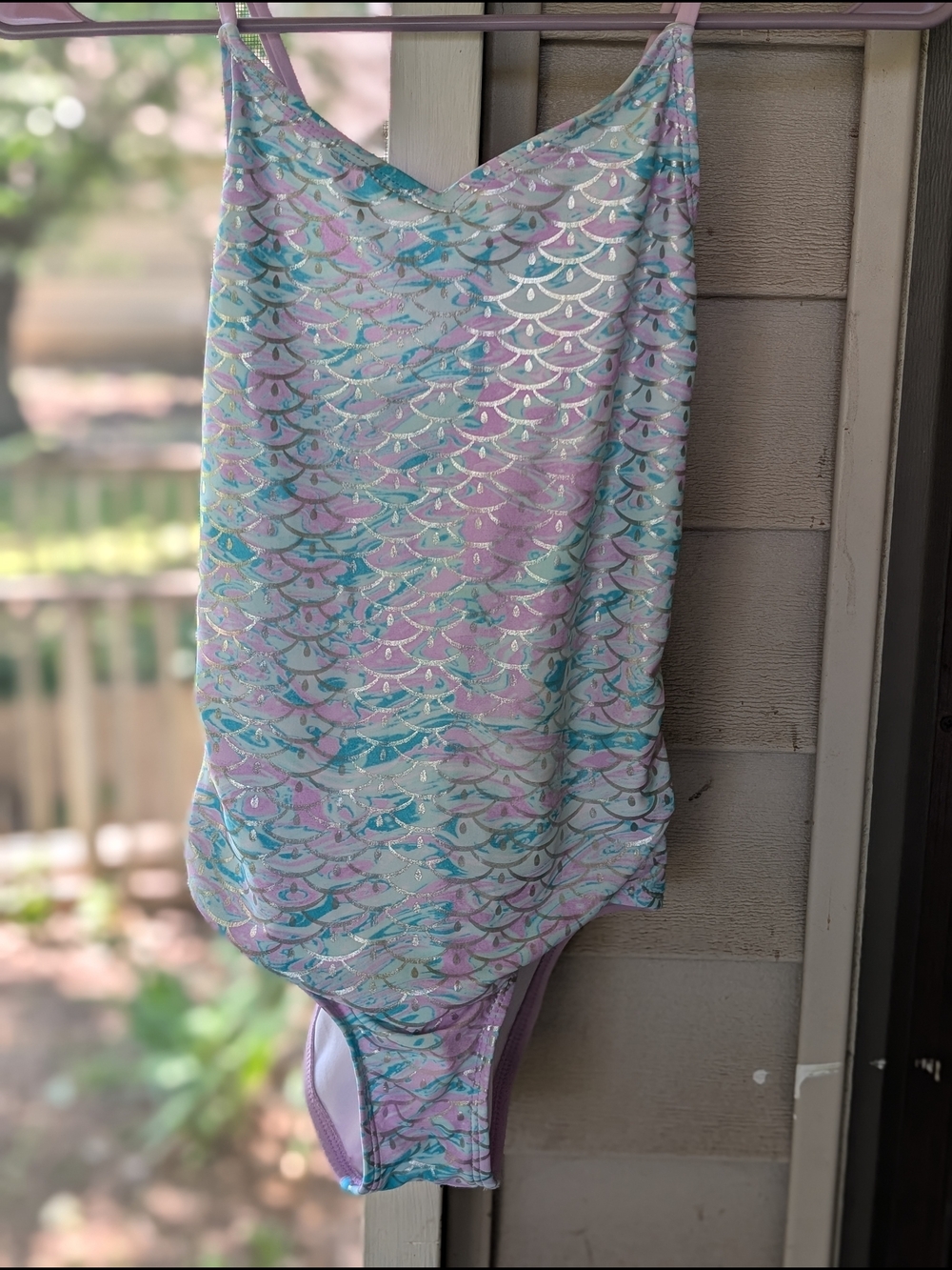 wonder nation Girls One-Piece Swimsuit in Pastel Pink, Teal & Lavender